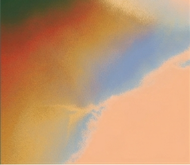 Abstract color gradient with warm tones on a dark background
